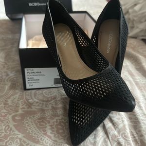 BCBGeneration size 7 mesh suede stiletto